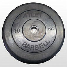 Диск для штанги  ATLET Barbell 10 кг 26 мм. Не имеют химического запаха 